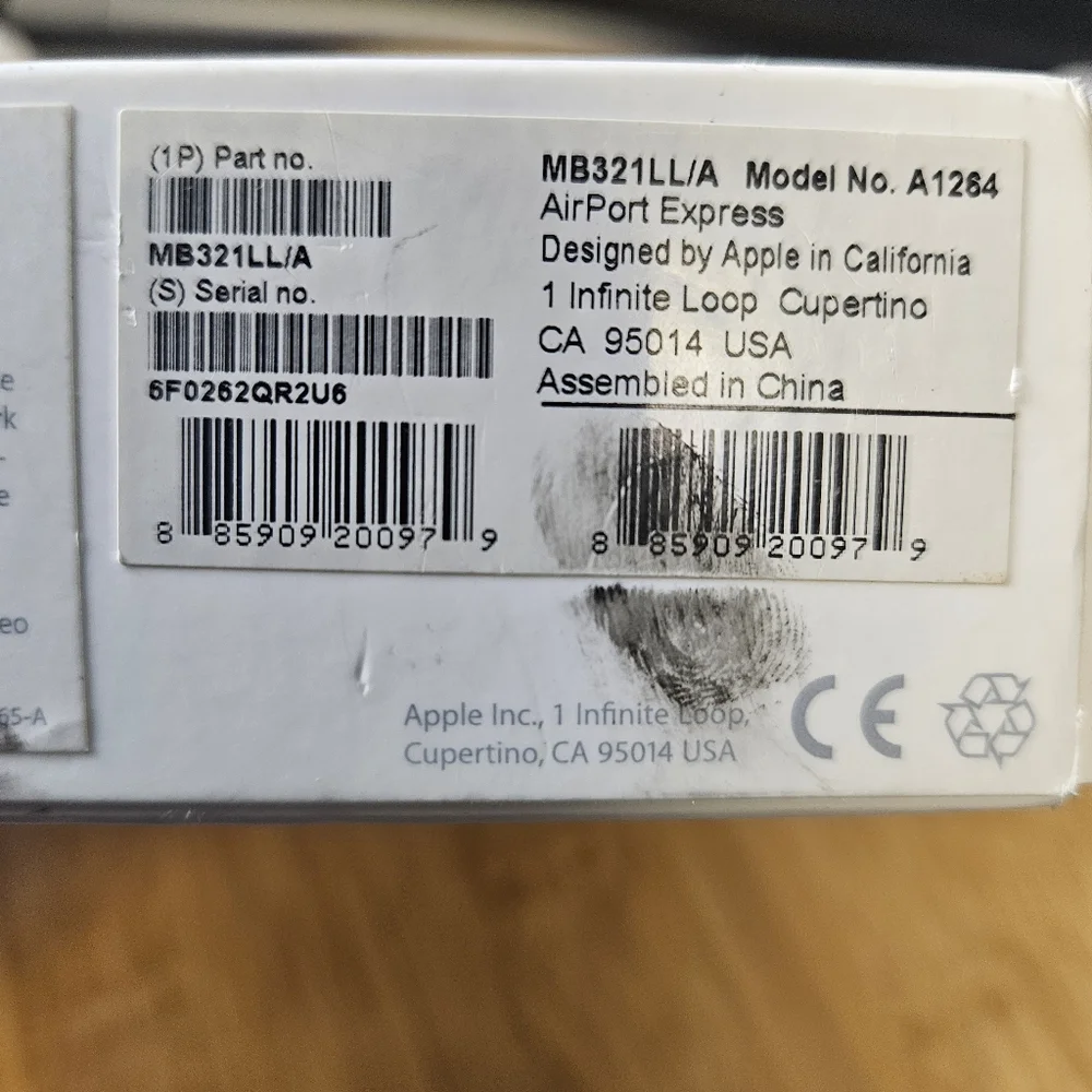 Apple AirPort Express 802.11n Base Station | A1264 (1st Generation) Wifi Router